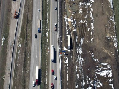 February 2015: 35W looking southbound south of Meacham Blvd