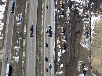 February 2015: 35W looking southbound south of Meacham Blvd