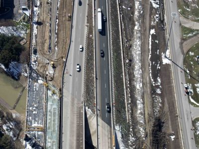 February 2015: 35W looking southbound just north of Meacham Blv