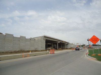 July 2013: Retaining wall near Holiday Lane