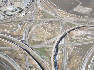 February 2015: 820 looking westbound at the I-35W-IH 820 interchange