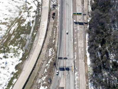February 2015: 287 looking southbound east of I-35W