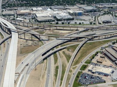 May 2014: IH 820 SH 121/183 interchange facing eastbound