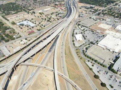 September 2014: 820/121/183 interchange facing east