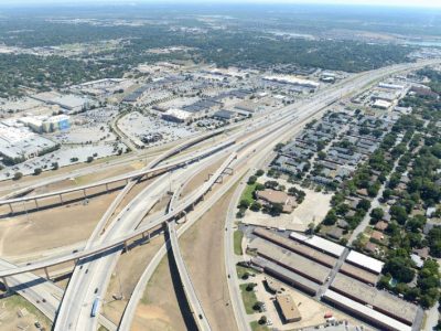 September 2014: 820/121/183 interchange facing northeast