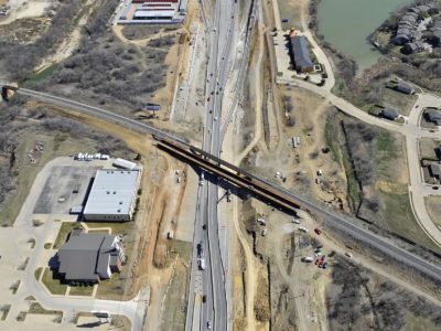February 2013: Union Pacific Railroad line across IH 820