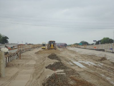 July 2013: Future eastbound on-ramp from Bedford Euless Road