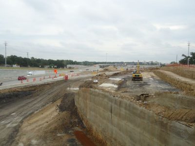 July 2013: Excavation work east of Brown Trail