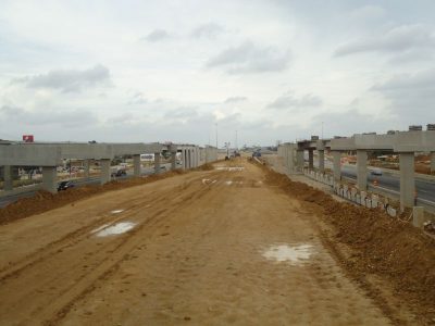 July 2013: Future ramps east of Westpark Way