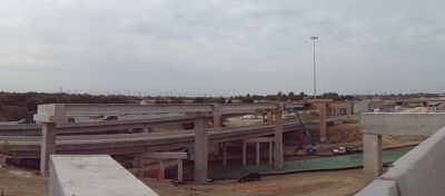 September 2013: Future on-ramps and off-ramp west of Denton Highway 377