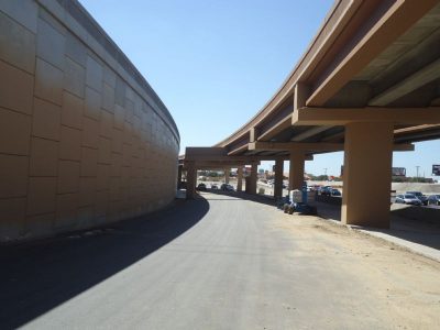 September 2013: Future eastbound Precinct Line off-ramp