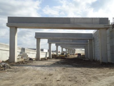 November 2013: Future eastbound general purpose lanes west of Precinct Line Road