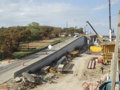 November 2013: Eastbound frontage road east of Brown Trail