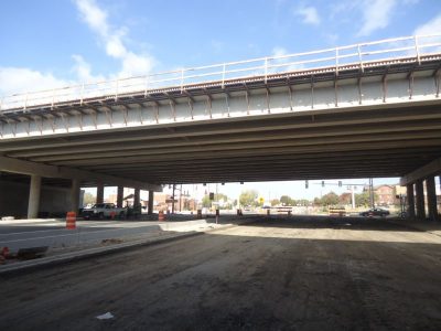 November 2013: Future westbound managed lanes at Forest Ridge Drive