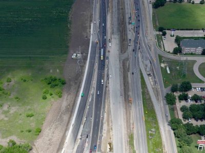 April 2016: 35W south of Meacham Blvd looking N