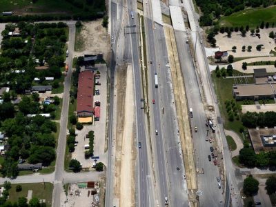 April 2016: 35W north of Meacham Blvd looking S