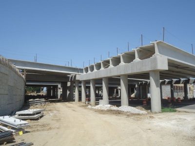 June 2013: New eastbound frontage road at Bedford Road
