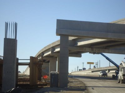 January 2013: Bridge work at SH 121/183 split