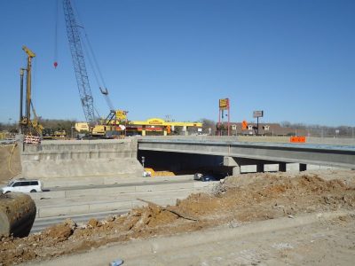 December 2012: Brown Trail bridge construction
