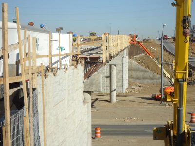 December 2012: New eastbound lanes over Forest Ridge Drive
