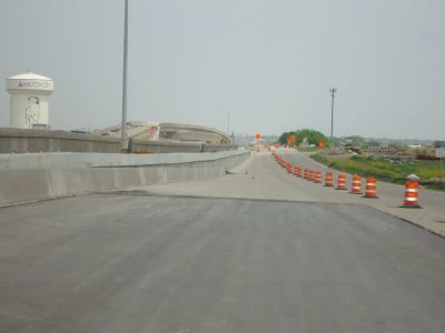 April 2013: Eastbound IH 820 frontage road between Anderson Blvd. and Haltom Road