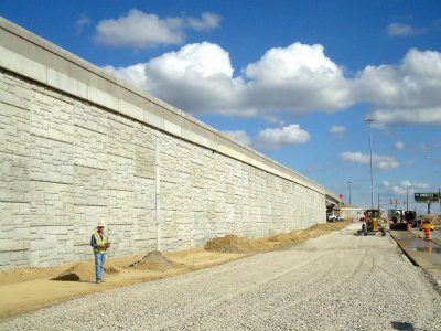 February 2013: Eastbound IH 820 frontage road at Beach Street