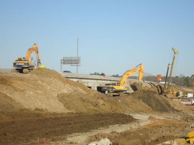 January 2013: Excavation west of Precinct Line Road