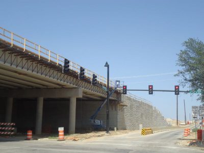 June 2013: Eastbound frontage road at Forest Ridge Drive