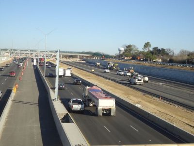 January 2013: New eastbound lanes between Hurstview Drive and Norwood Drive