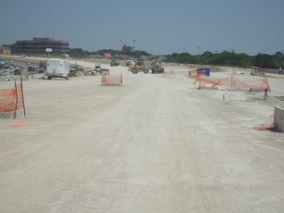 May 2013: Future eastbound SH 121/183 lanes east of Bedford Road