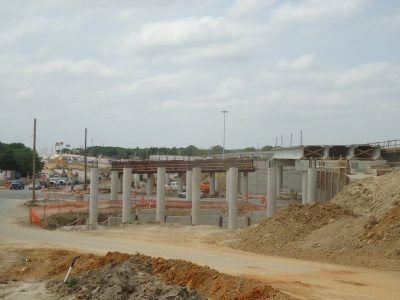 April 2013: Future eastbound lanes over Bedford Road