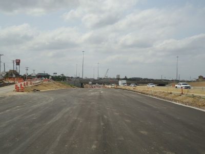 April 2013: Future eastbound general purpose lanes east of Westpark Way