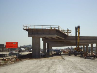 March 2013: Future eastbound SH 183 managed lanes exit to Industrial Blvd.