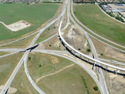 May 2013: Future southbound TEXpress lane connector to eastbound IH 820