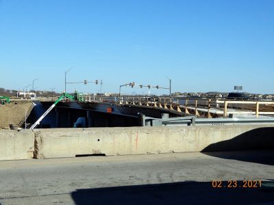 Future u-turn on N Tarrant Pkwy. at I-35W
