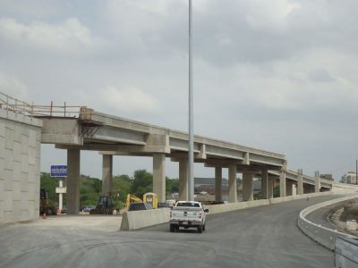 April 2013: Future westbound off-ramp to Brown Trail-Norwood Drive