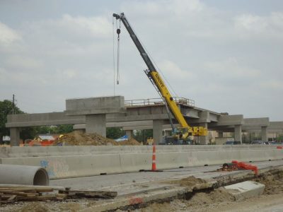 April 2013: Future westbound on-ramp to managed lanes from Industrial Blvd.