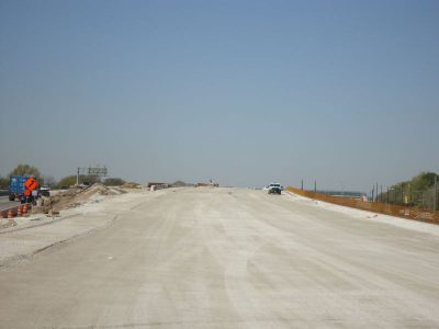 March 2013: Future westbound SH 121/183 general purpose lanes at Norwood Drive