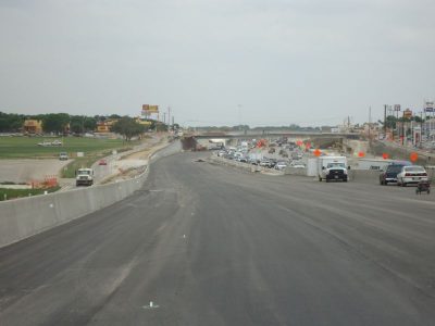 April 2013: Future westbound general purpose lanes at Norwood Drive