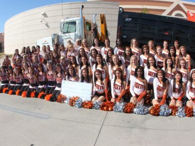 Haltom High School cheerleaders and high-steppers