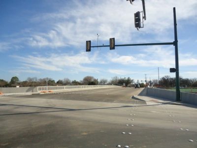 February 2013: New Hurstview Drive bridge, which opened on February 16 (two months ahead of schedule)