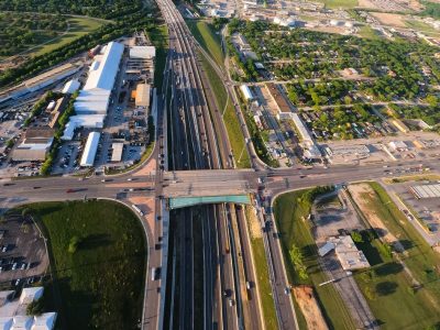 I-35 at 28th St. looking south