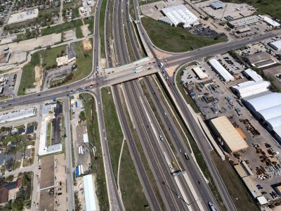 I-35W at 28th St. looking north