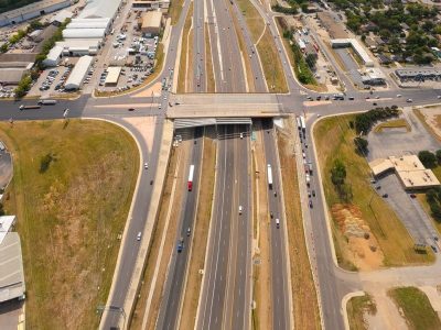 I-35W at 28th St. looking south