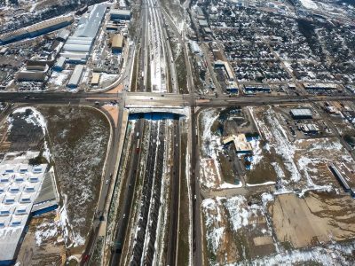 I-35W at 28th St. looking south