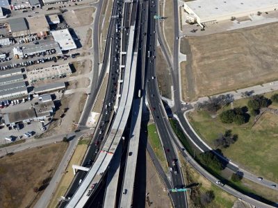 I-35W at Belknap St. & Weatherford St. looking northbound