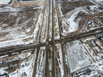 I-35W at Golden Triangle Blvd. looking north