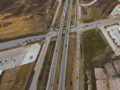 I-35W at Golden Triangle Blvd. looking north