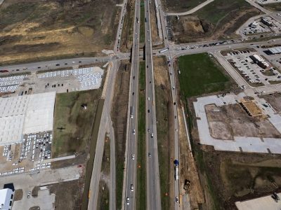 I-35W at Golden Triangle Blvd. looking north