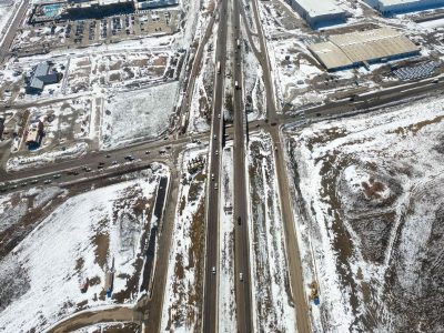 I-35W at Golden Triangle Blvd. looking south